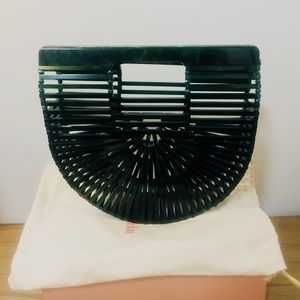 Cult Gaia Mini Acrylic Ark Bag in Green